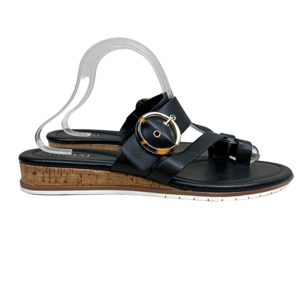 Alfani Step N Flex Maudd Sandal Wedge Slide Toe Loop Adjustable Buckle Women 11M